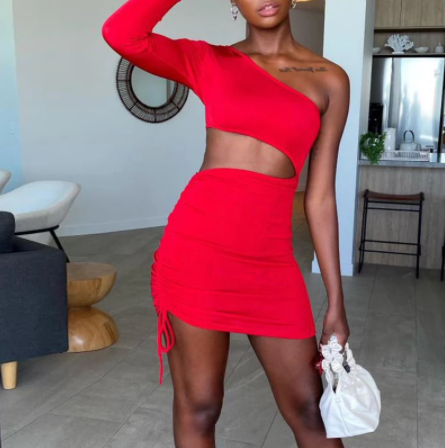 Thumbnail: One Shoulder Mini Bodycon Dress