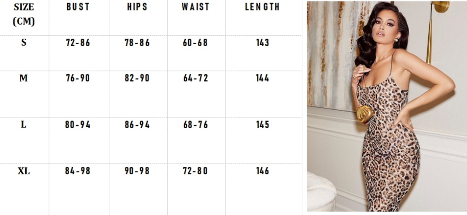 Thumbnail: LEOPARD Elegant Spaghetti Strap Maxi Dresses
