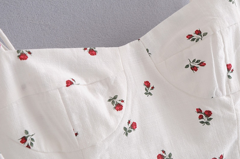 Miniatura: Spaghetti Straps Women Slim Rose Print TANK TOP