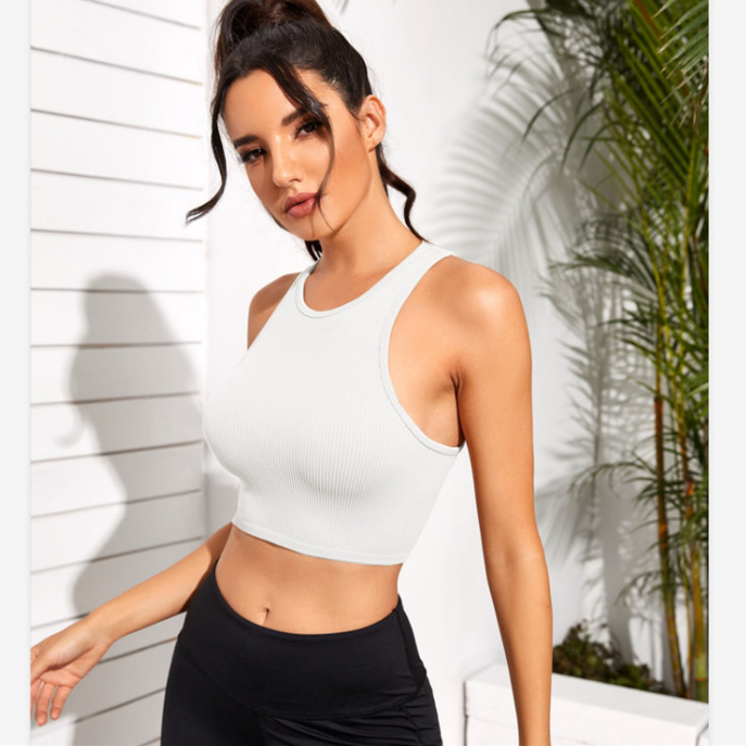 Miniatyrbild: Women Solid Basic T-shirts Elastic Casual Tank Tops
