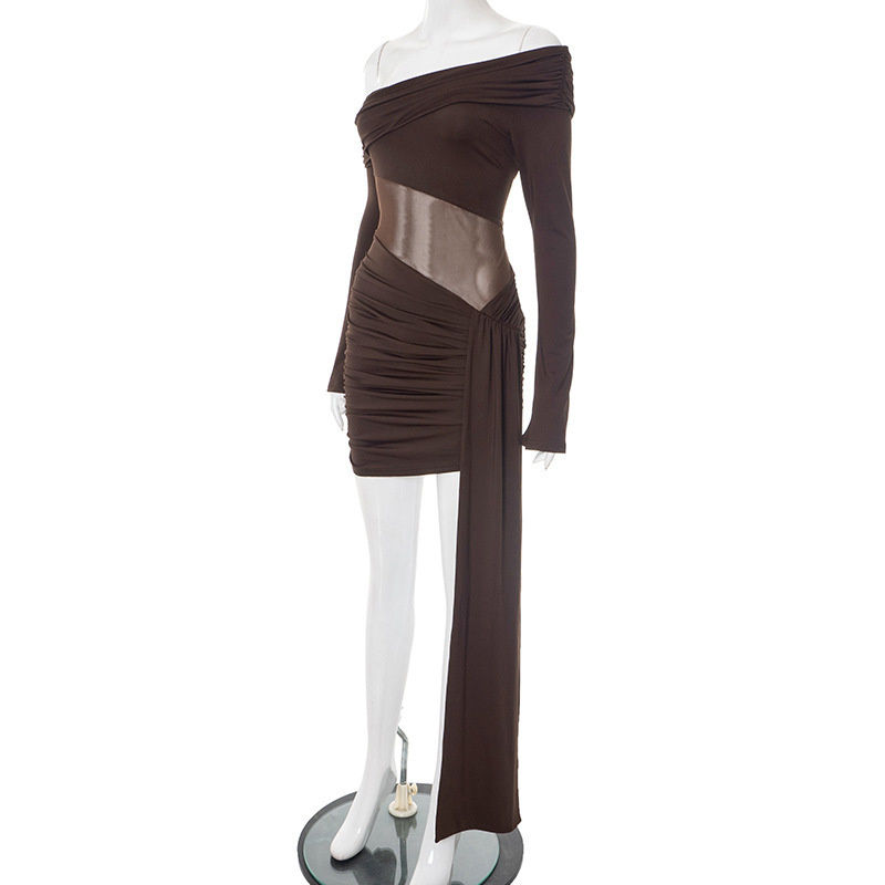תמונה ממוזערת: Off-shoulder Long Sleeve Mini Dress FOR Women