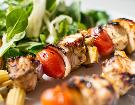 Huhn Schaschlik
