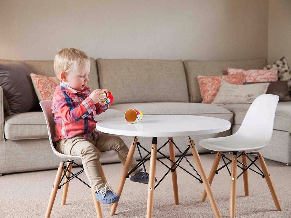 Miniatura: Mesa Eames Kids Blanco Circular