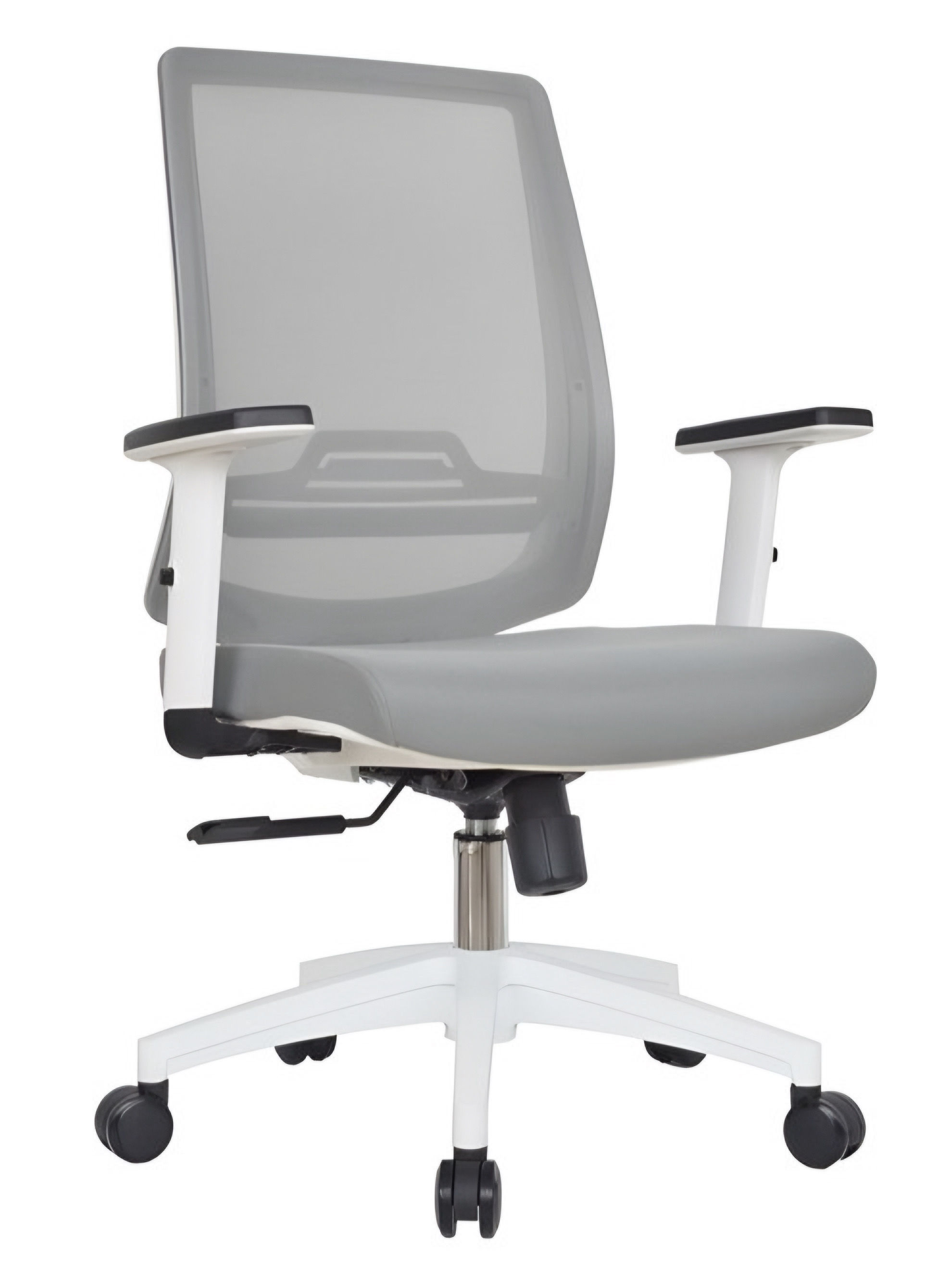 Sillón Gerente Ergonómico "THINK" Gama Alta Blanco - Gris Premium