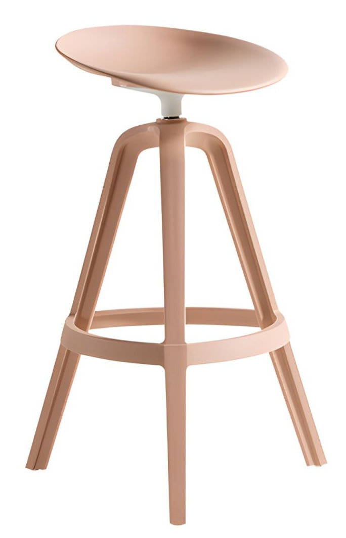 Taburete Alto Fijo "HOSHI" Rosado