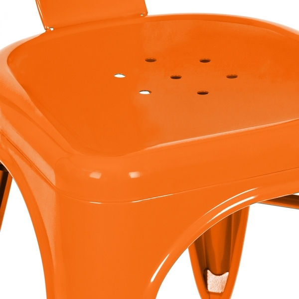 Miniatura: Silla de Diseño "TOLIX" Naranja Brillante