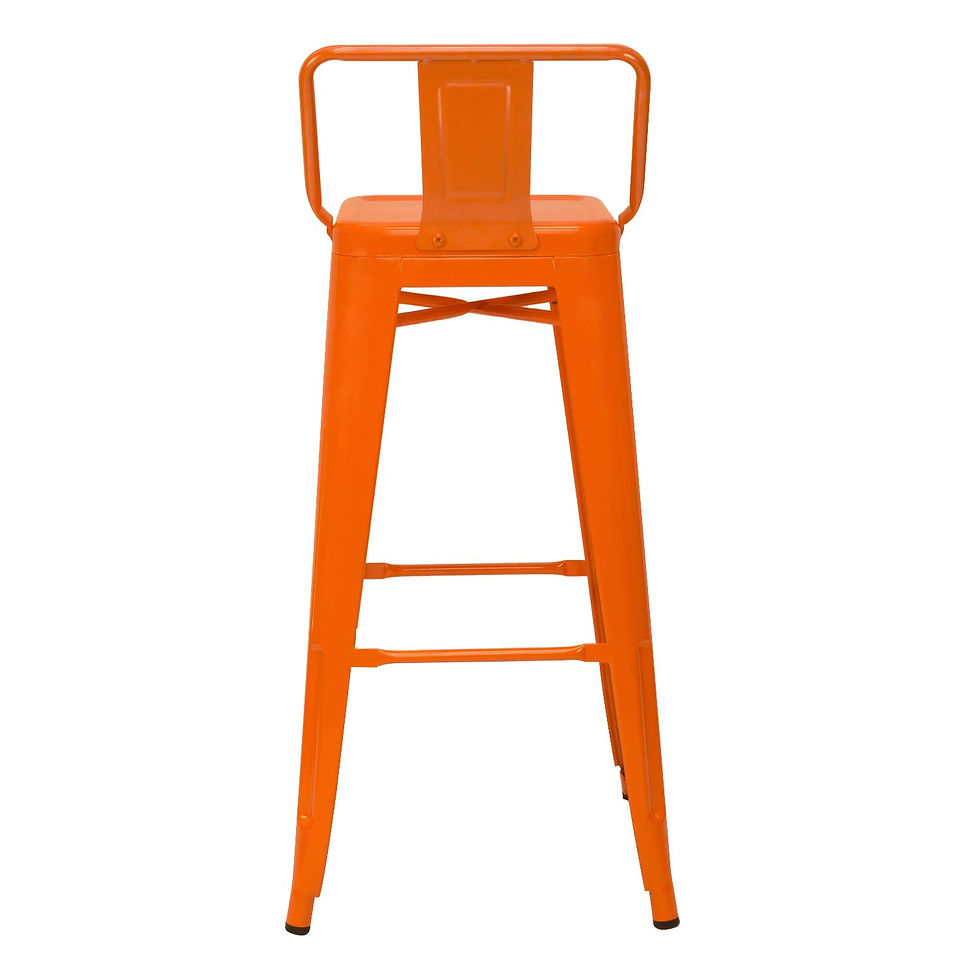 Miniatura: Taburete con Respaldo Diseño "TOLIX" Naranja
