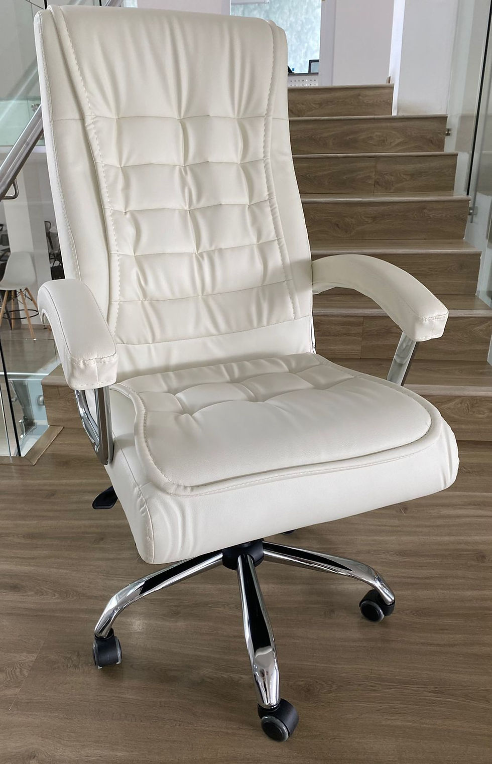 Miniatura: Sillón Presidente Ergonómico Reclinable PREMIUM "SHINY" Blanco