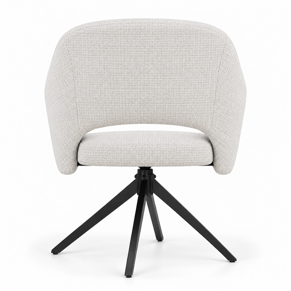Miniatura: Silla de Diseño Giratoria Tapizada "BLADE" Blanco
