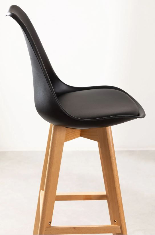 Miniatura: Taburete Alto Fijo "TULIP" Negro