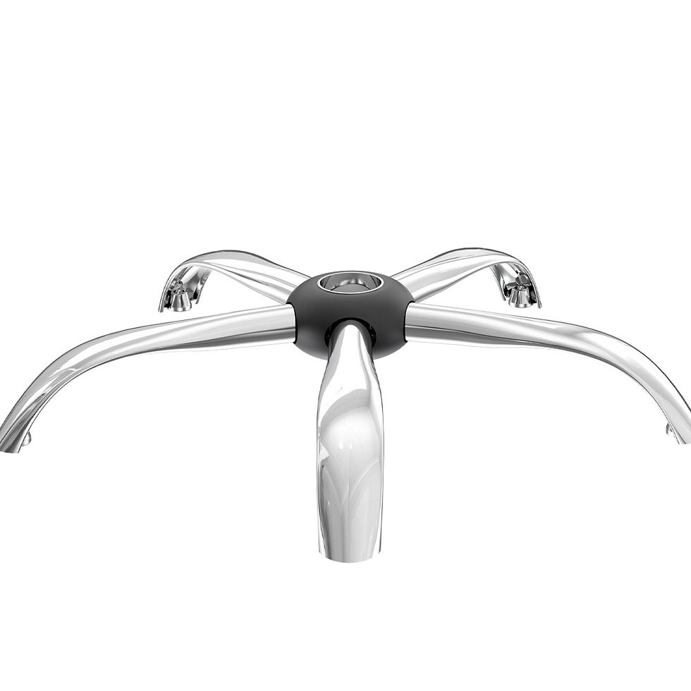 Base o Araña Metálica Cromada para silla Giratoria