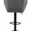 Miniatura: Taburete Giratorio "HELMUT" Tapizado Tela Gris Oscuro