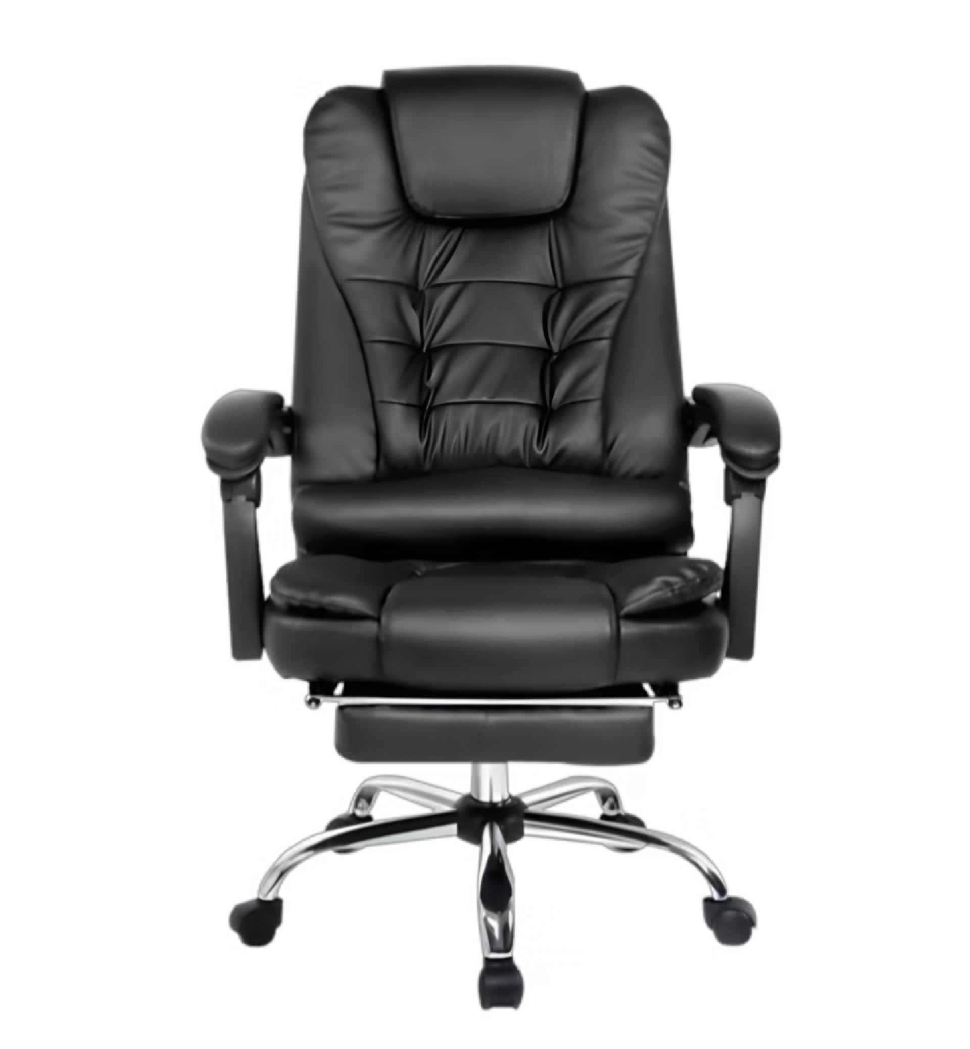 Sillón Ergonómico Reclinable "LISBOA" Espaldar Medio - Negro 2 Puntos Masaje