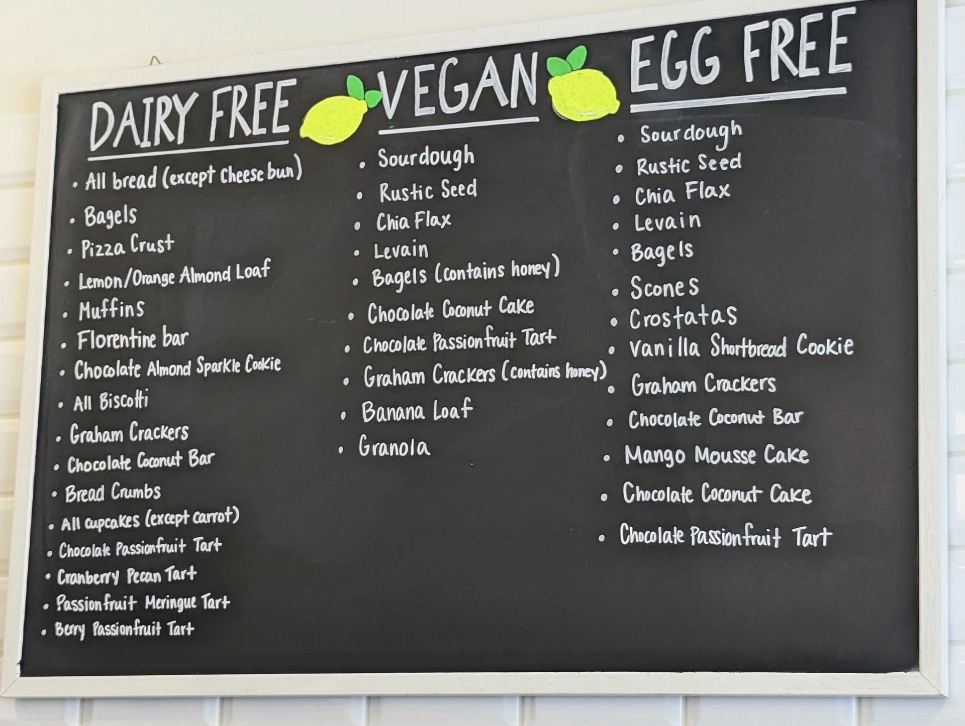 Treats available from Lemonade Gluten Free Bakery in Vancouver
