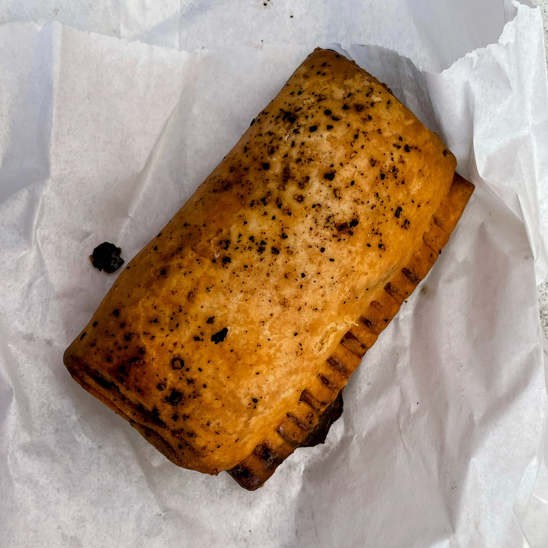 Sausage roll from The Gluten-Free Epicurean in Vancouver