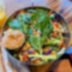 Gluten-free thai peanut and basil salad from Bounty Kitchen
