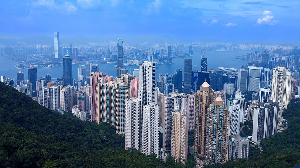 Hong Kong city skyline and Victoria Harbor