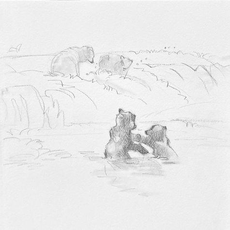 クマ　くまの絵　くま　くまの絵　こぐま　こぐまの絵　bear art