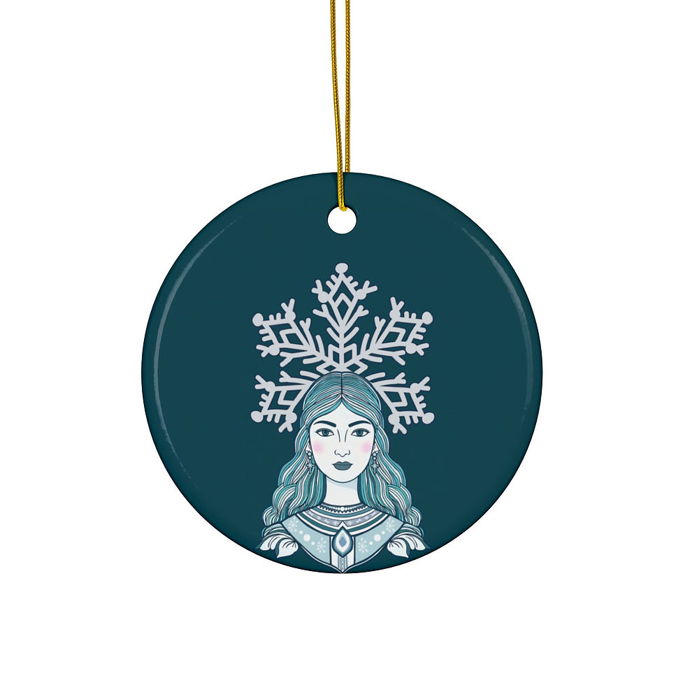 Thumbnail: Skadi Norse Goddess Ceramic Ornament