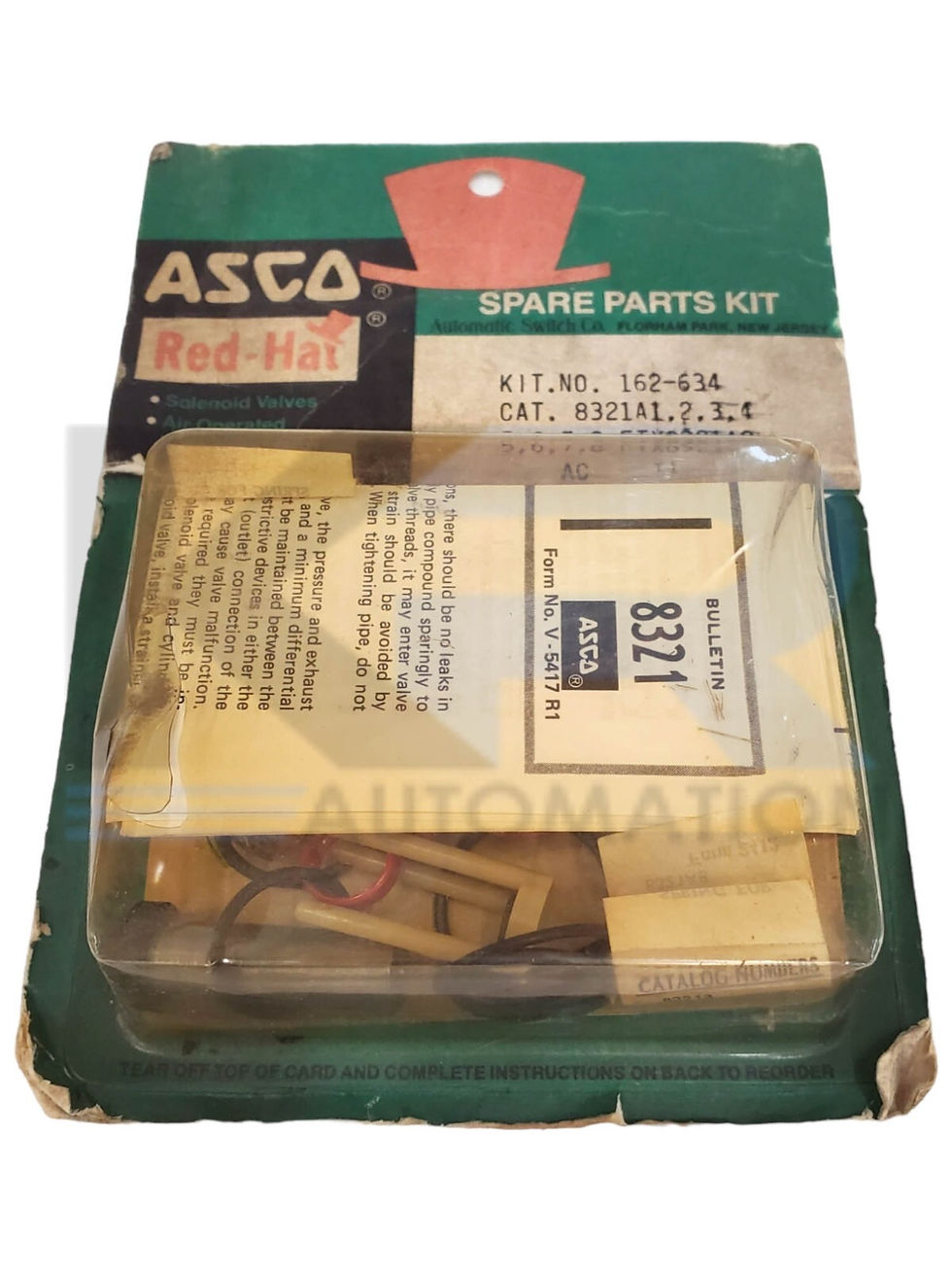 Thumbnail: NEW SEALED ASCO 162-634 Bulletin 8321 Solenoid Valve Accessory Spare Parts Kit
