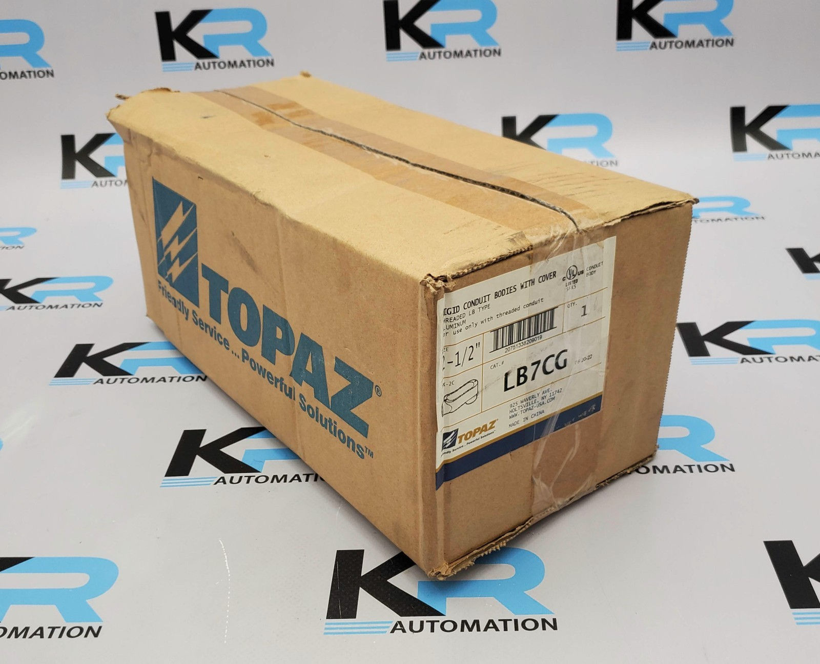 Topaz LB7CG Rigid Conduit Body With Cover Threaded LB Type 2-1/2"