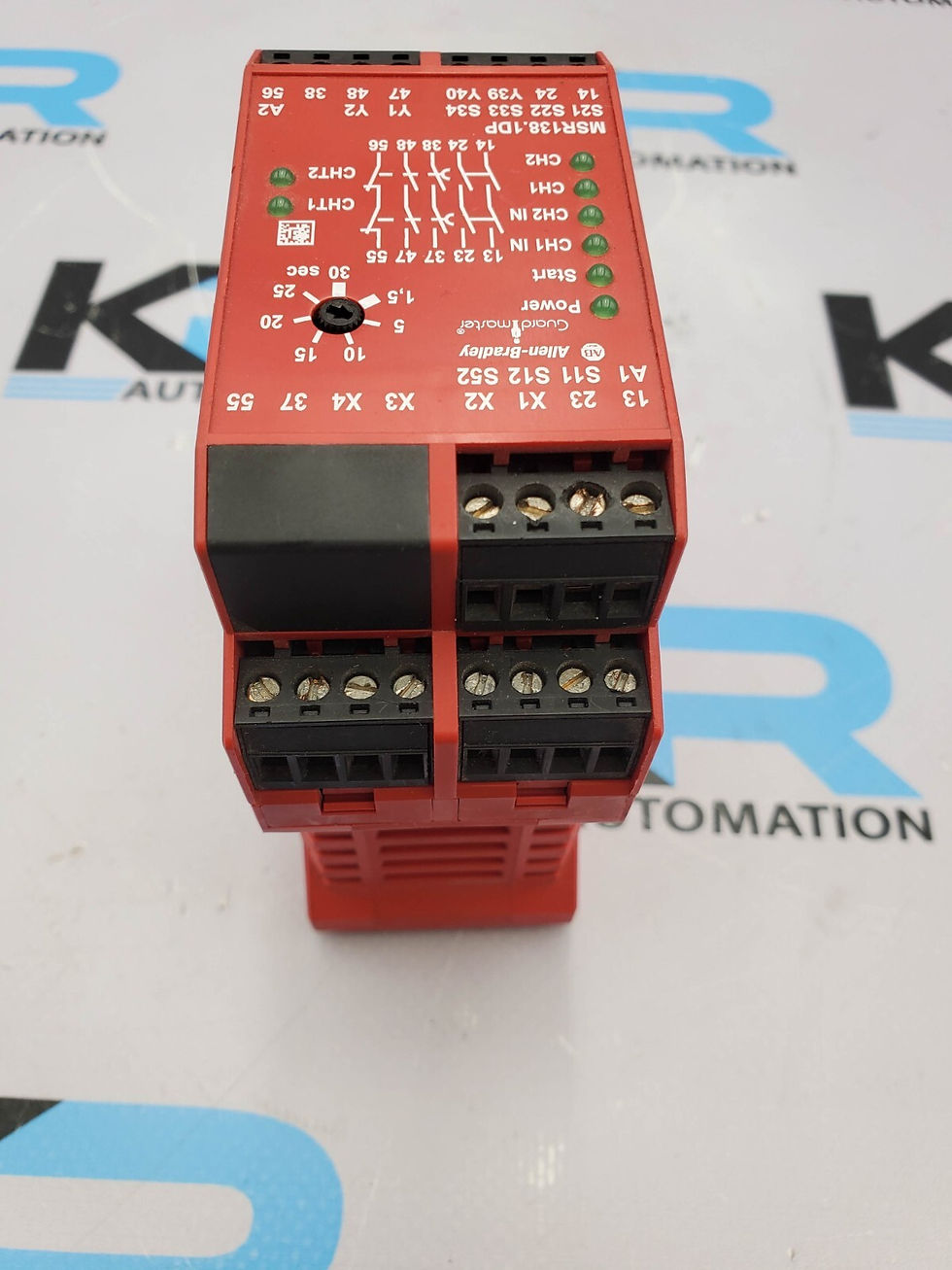 Thumbnail: Allen Bradley 440R-M23092 /B GuardMaster Din-Rail Safety Relay 24VDC 4W 50/60Hz