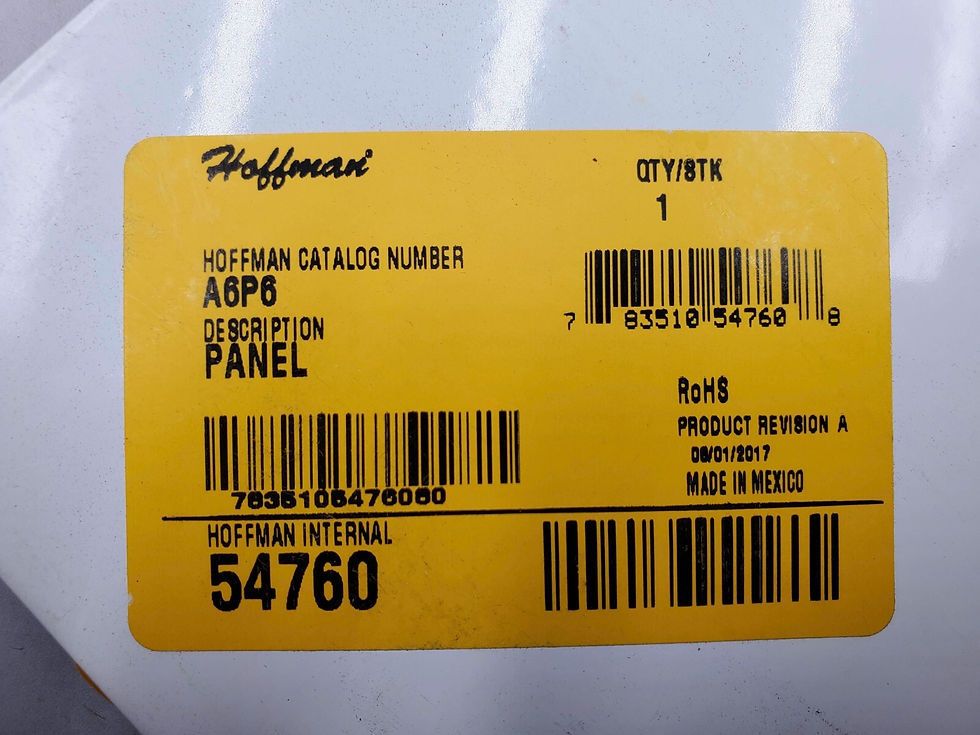 Thumbnail: Hoffman A6P6 Junction Box Back Panel Steel 4.88" x 4.88"
