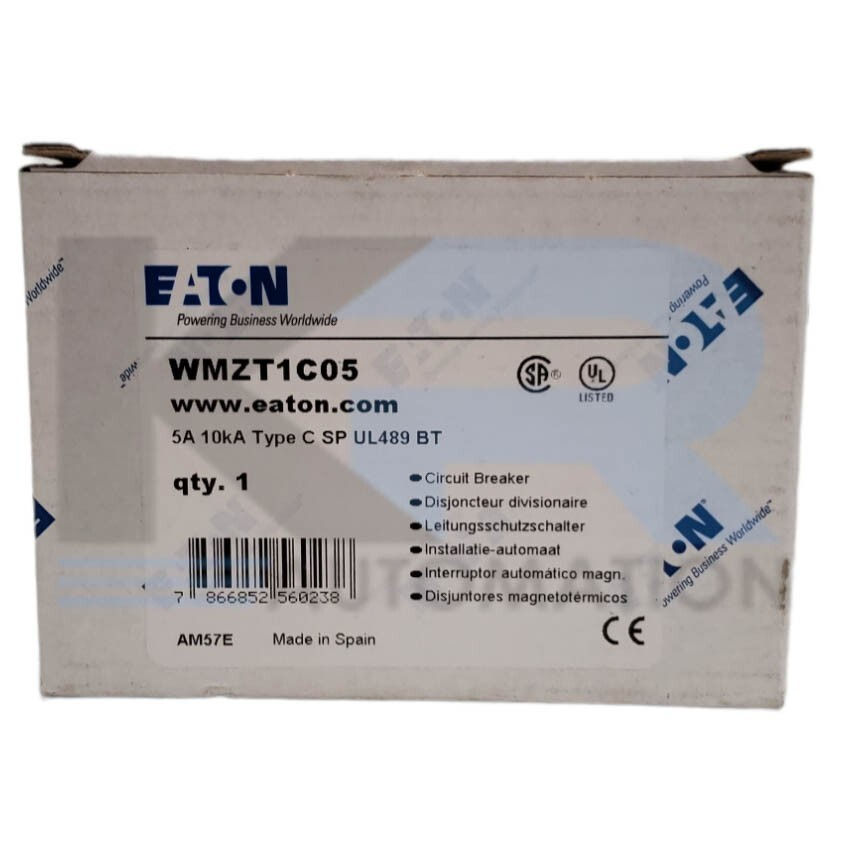 Thumbnail: NEW Eaton WMZT1C05 Circuit Breaker 1-Pole 5A 48V C-Curve