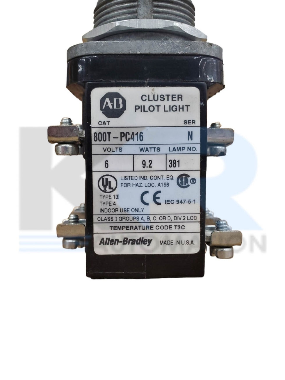 Thumbnail: Allen Bradley 800T-PC416 /N Bulletin 800T Cluster Pilot Light 6V 9.2W *READ*