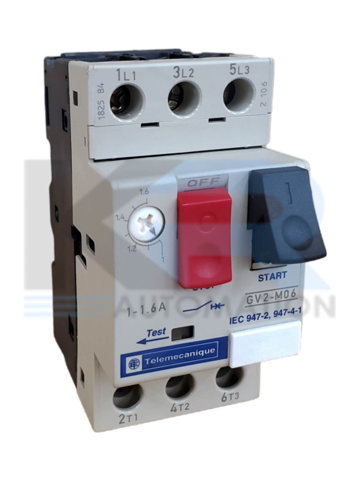 *LOT OF TWO* Telemecanique GV2-M06 Manual Motor Starter 1.6A 690VAC 1HP 3Ph