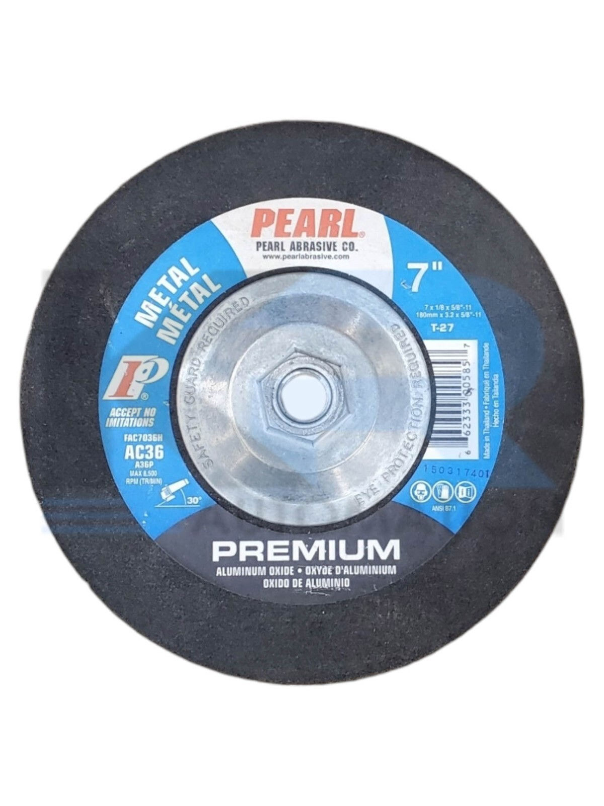NEW *LOT OF THREE* Pearl FAC7036H Flexible Grinding Wheel 7"x1/8"x5/8"-11