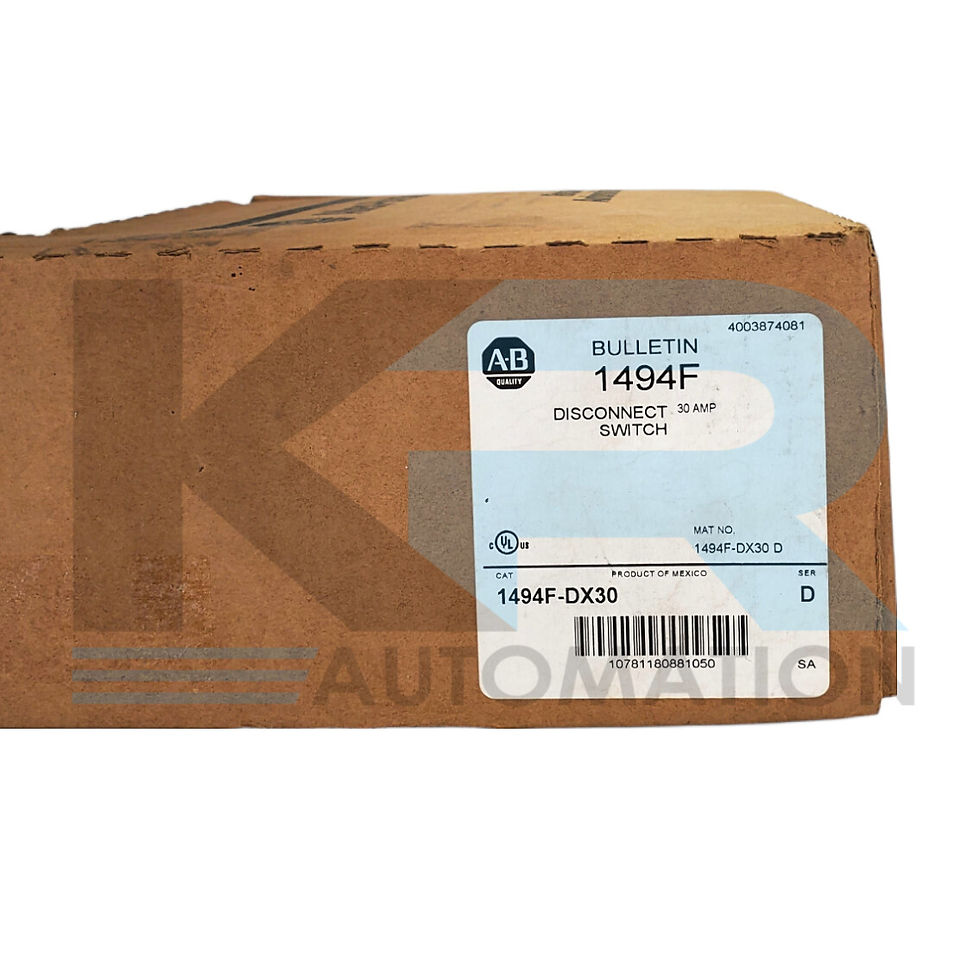 Thumbnail: NEW Allen Bradley 1494F-DX30 /D Disconnect Switch Open Type 30A 600VAC 250VDC