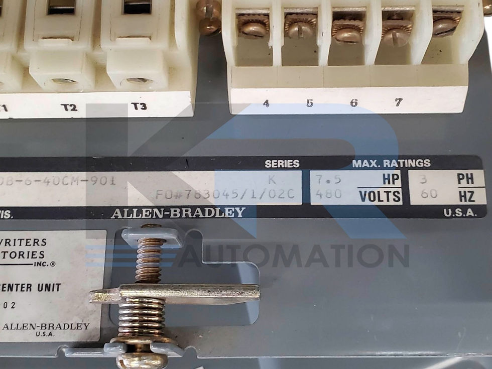 Thumbnail: Allen Bradley 2113B-BDB-6-40CM-901 MCC Bucket 3Ph 7.5HP 480V