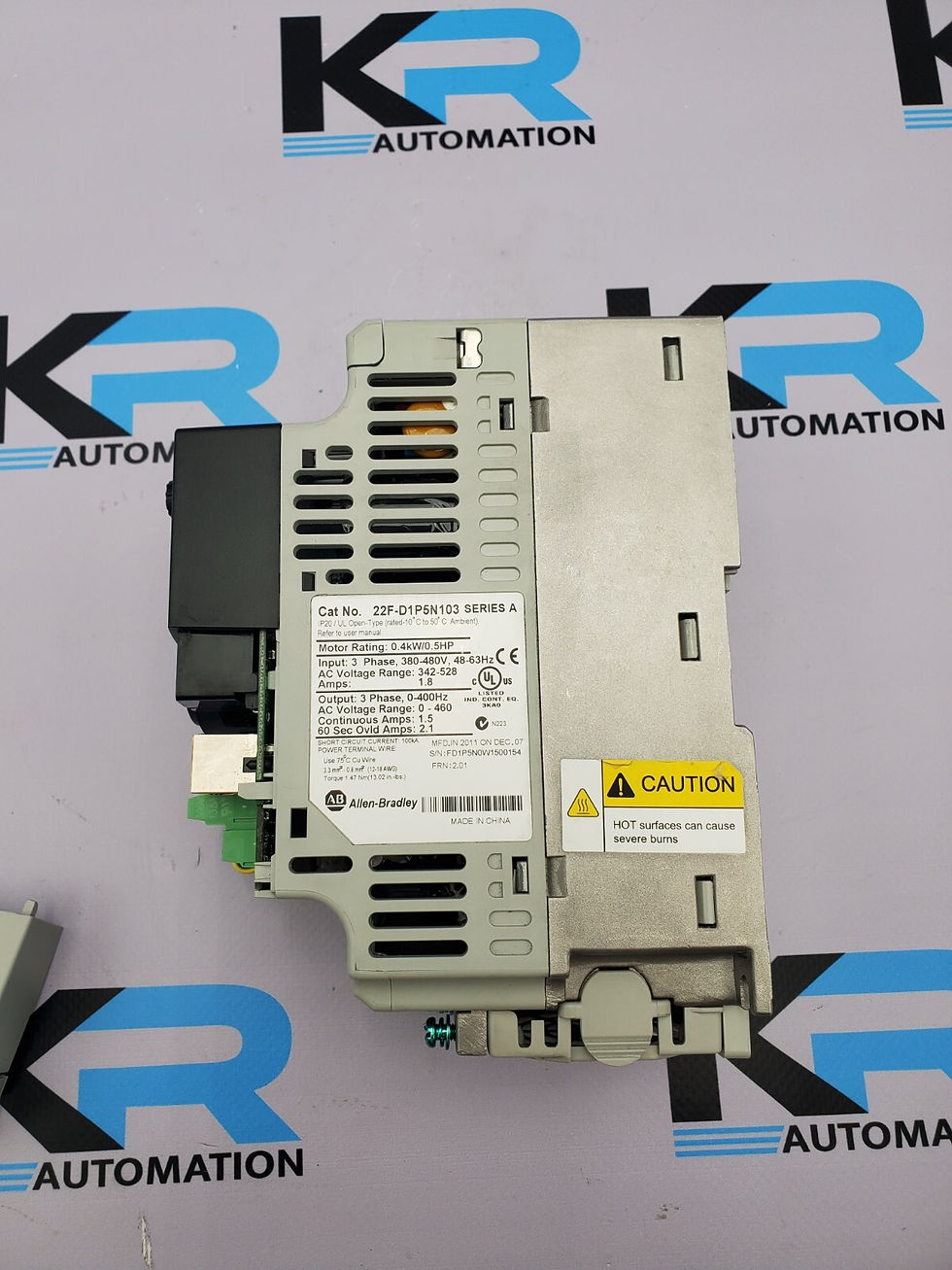 Thumbnail: TESTED Allen Bradley 22F-D1P5N103 /A PowerFlex 4M 480V .5HP