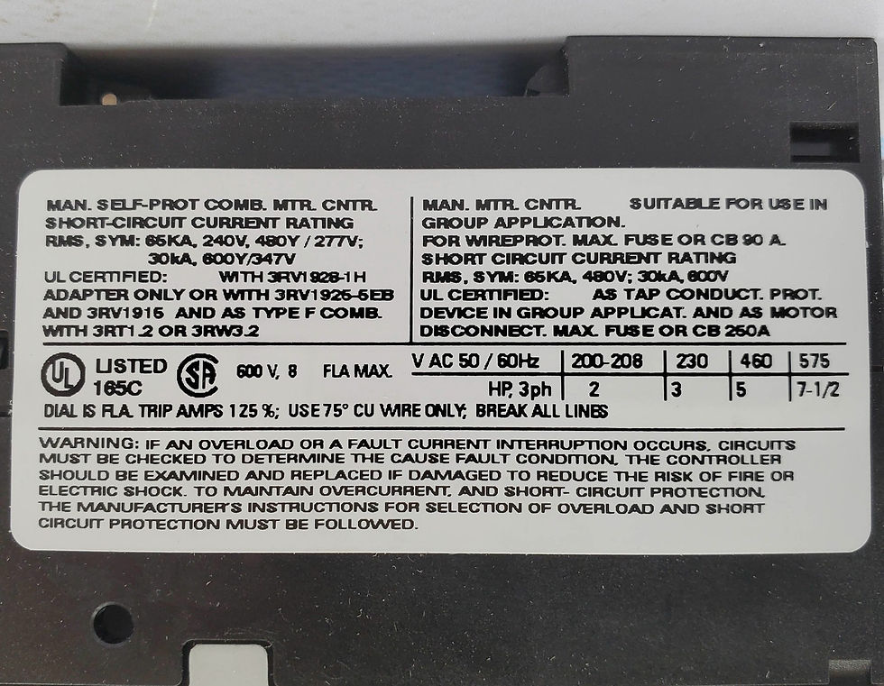 Thumbnail: Siemens 3RV1021-1HA15 Siruis Circuit Breaker 5.5-8A 690V