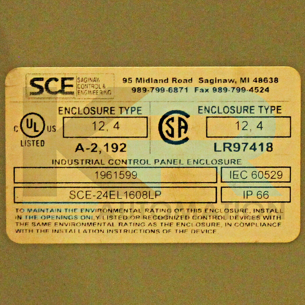 Thumbnail: SCE SCE-24EL1608LP Industrial Control Panel Enclosure 1961599