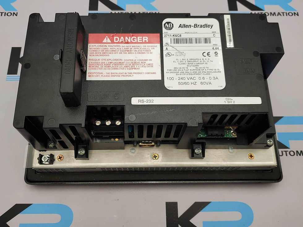 Thumbnail: Allen Bradley 2711-K6C8 PanelView 600 Keypad Terminal 240VAC 0.6A