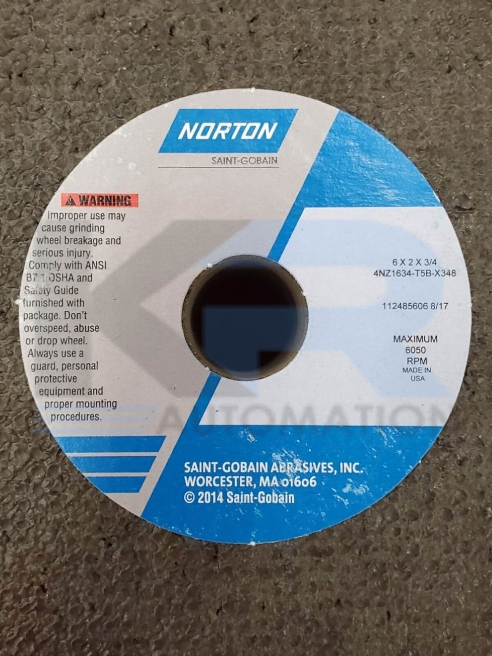 Thumbnail: NEW Norton 66253188596 Norzon III Grinding Wheel 6"X2"X3/4" "Pk Of 5"