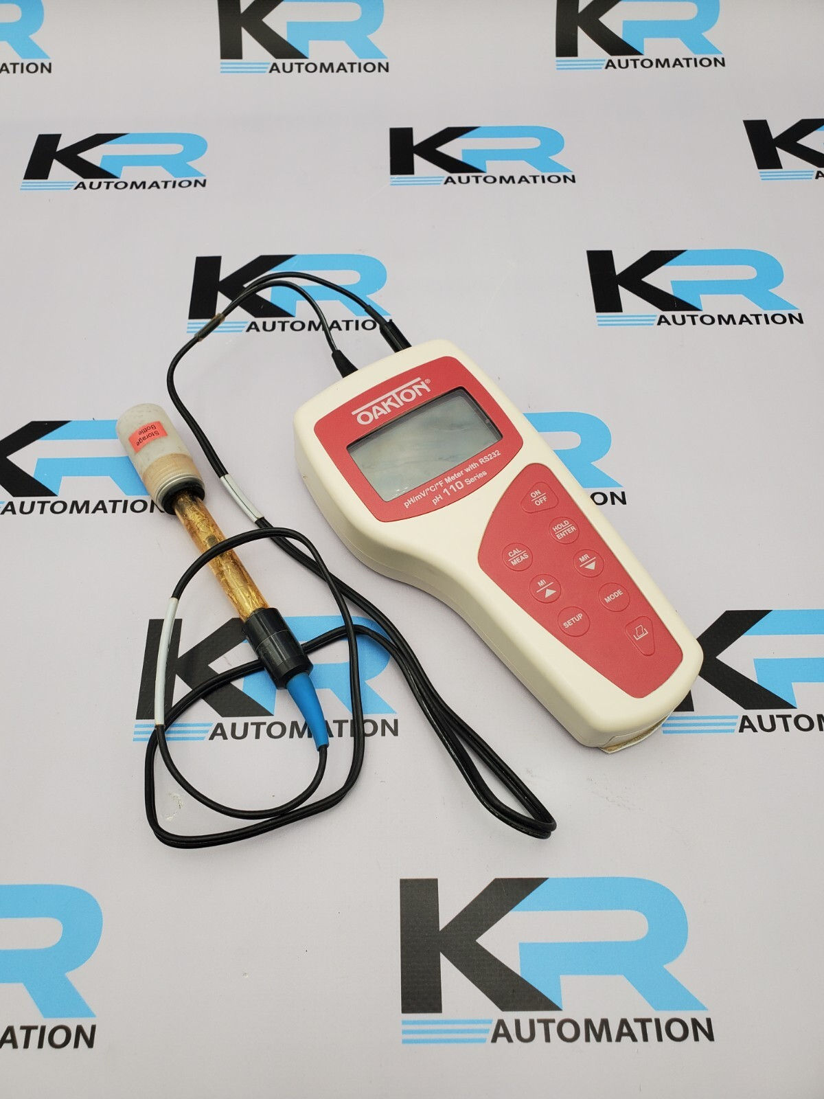 Oakton 54X002608C pH/mV/°C/°F Temperature Meter W/ RS232 pH 110 Series W/ Probe