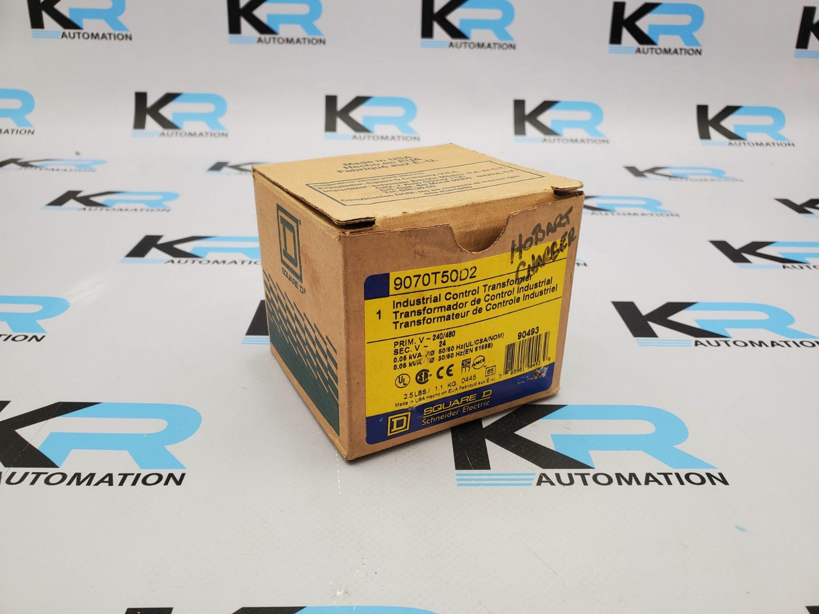 Square D 9070T50D2 Industrial Control Transformer 240-480V 0.05kVA
