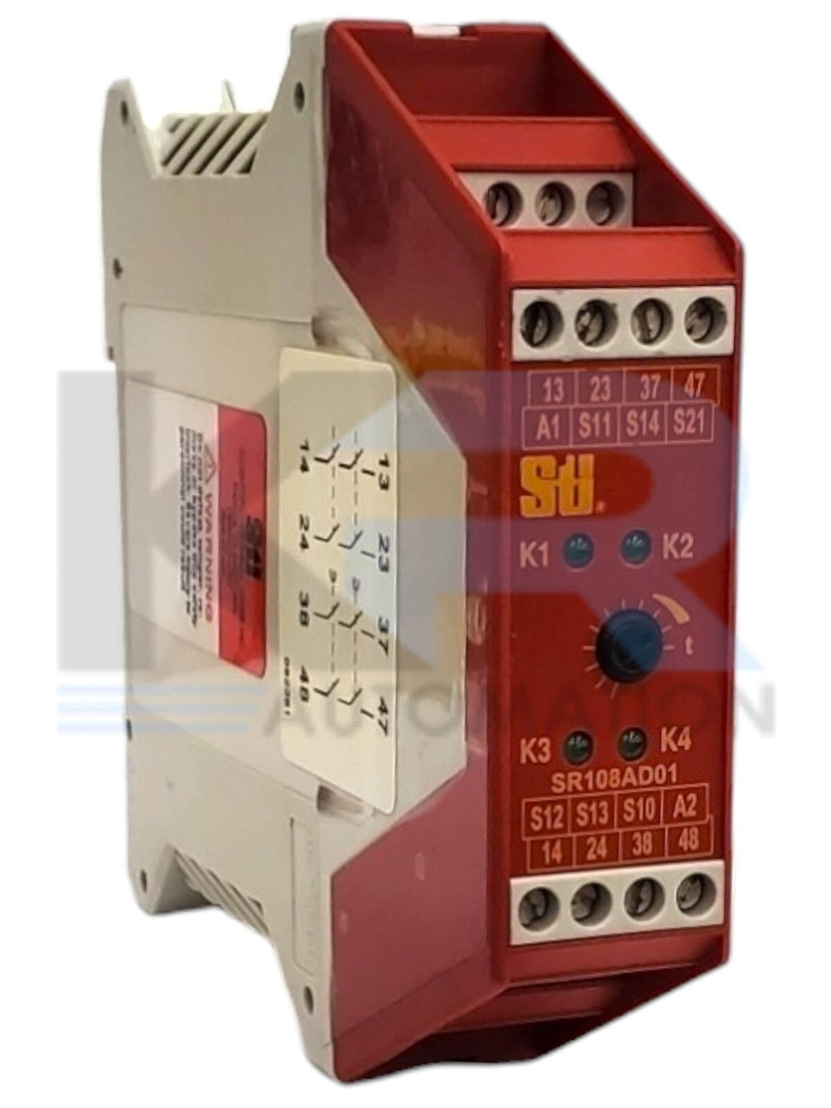 STI SR108AD01 Solid State Safety Relay Din Rail 24VAC/DC 8A