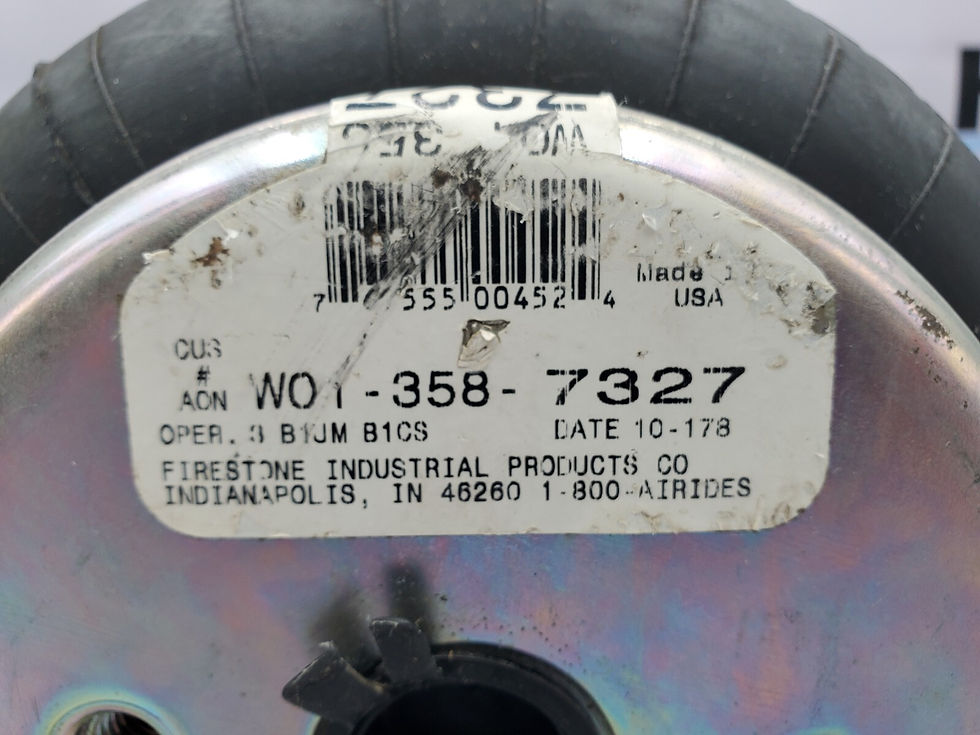 Thumbnail: Firestone W01-358-7327 Airstroke Double Convoluted Air Spring 8.6" @ 100PSIG