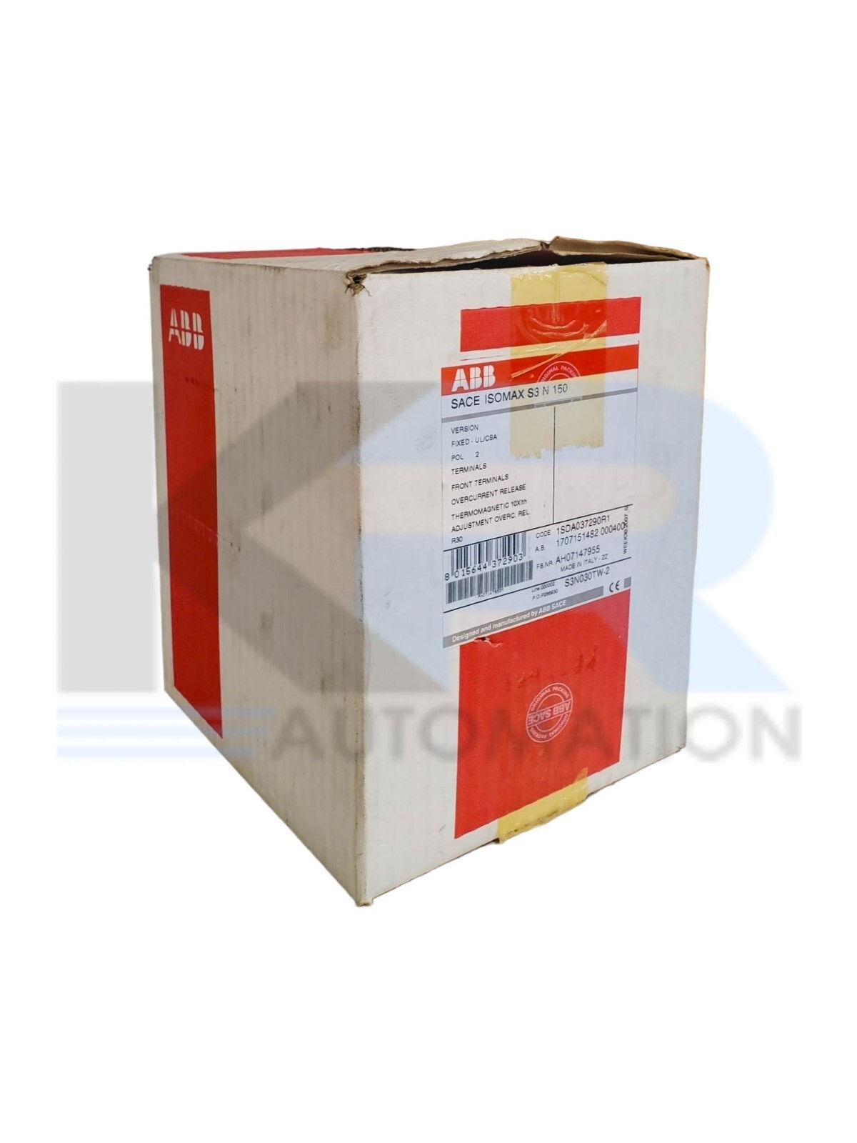 NEW ABB SACE ISOMAX S3 N 150 Thermomagnetic Circuit Breaker 2P 30A 1SDA037290R1