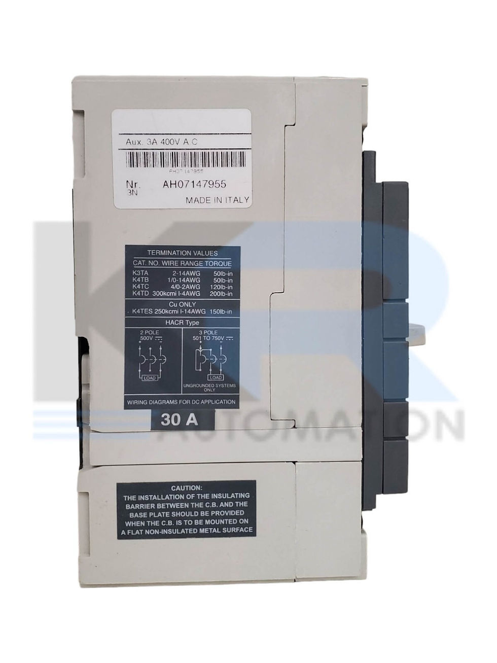 Thumbnail: NEW ABB SACE ISOMAX S3 N 150 Thermomagnetic Circuit Breaker 2P 30A 1SDA037290R1