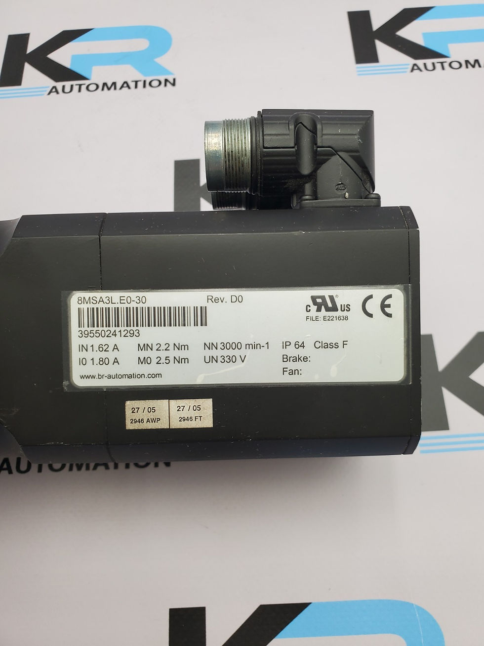 Thumbnail: B&R 8MSA3L.E0-30 Servo Motor 330V 3000RPM