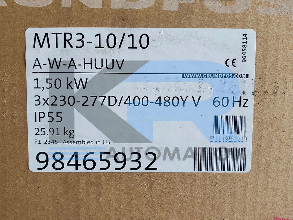 Thumbnail: Grundfos MTR 3-10/10 A-W-A-HUUV Multi-Stage Centrifugal Pump 3Ph 1.5kW / 2HP