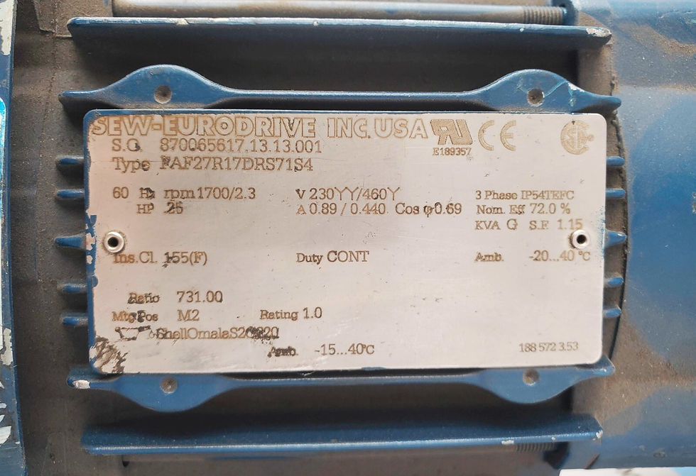 Thumbnail: Sew-Eurodrive FAF27R17DRS71S4 Gear Motor 3Ph 230/460V .25Hp 0.89A 1700RPM
