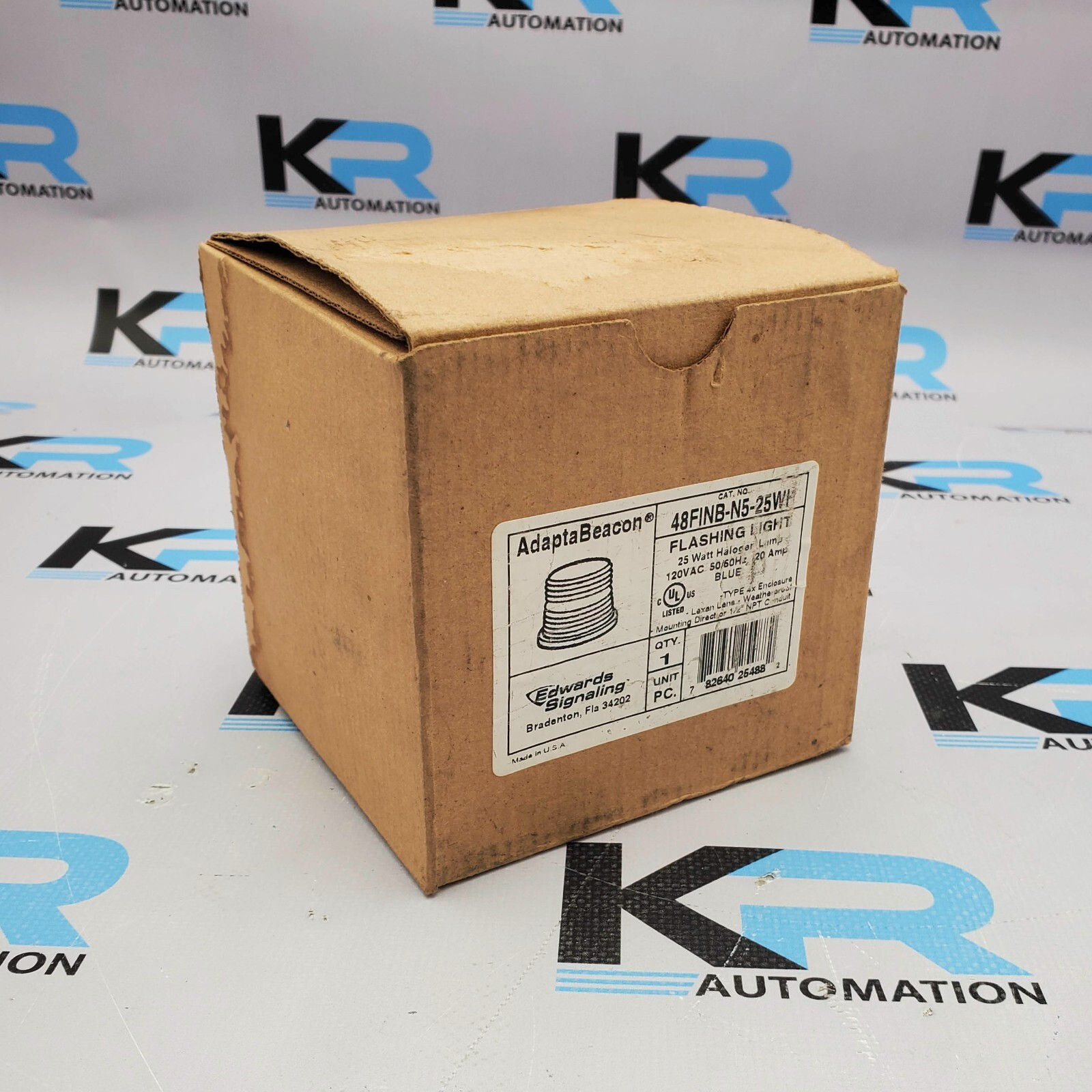 NEW Edwards Signaling 48FINB-N5-25WH AdaptaBeacon Flashing Light 25W 120VAC .20A