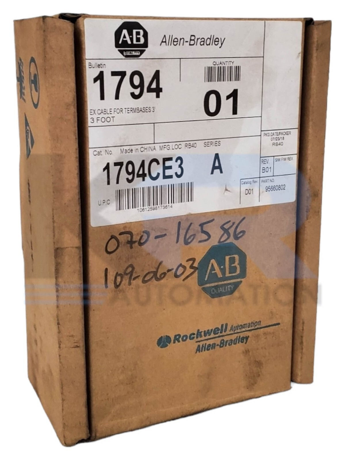 Allen Bradley 1794-CE3 /A Flex I/O Interconnect Ext Cable For Terminal Bases 3'
