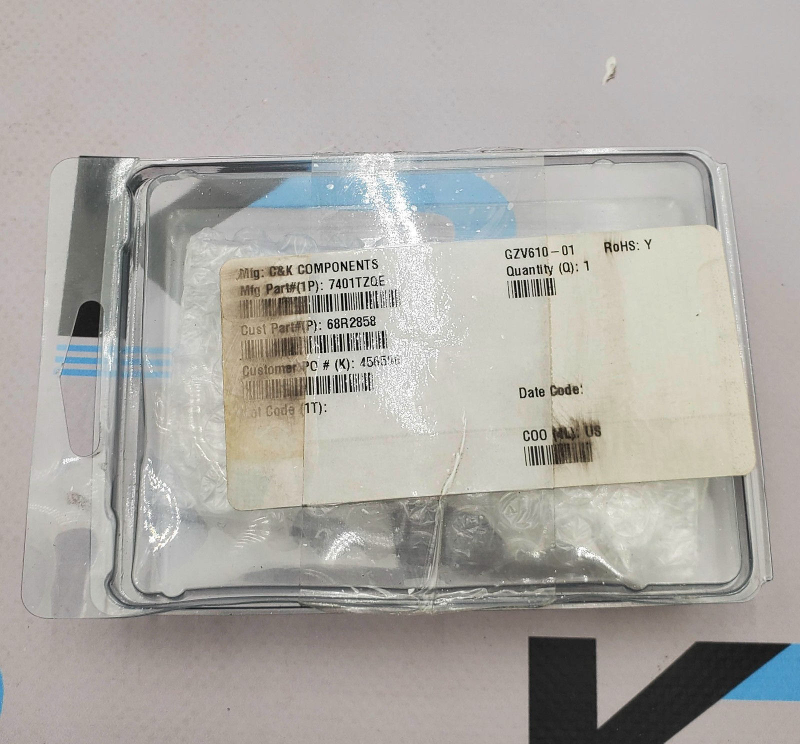 C&K Components 7401TZQE Toggle Switch